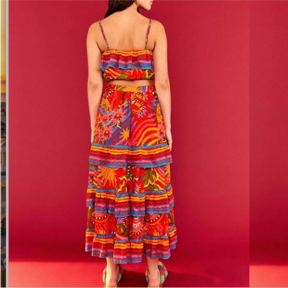 Farm Rio Magic Forest Midi Skirt Small - Picture 3 of 5